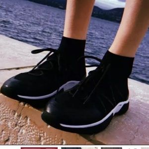 Maje black Fuite sock trainer sneaker